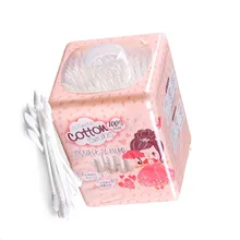 200/100 шт натуральный макияж Хлопок с двойной головкой острый ватный тампон с бутоном наконечником для здоровья Чистка ушей для носа медицинские деревянные палочки