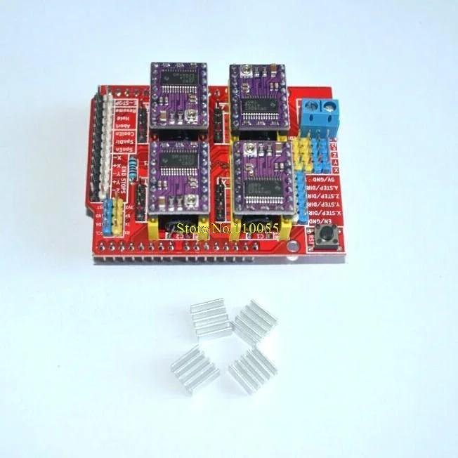 ! New cnc shield v3 engraving machine+ 4pcs DRV8825 driver expansion board | Электронные компоненты и