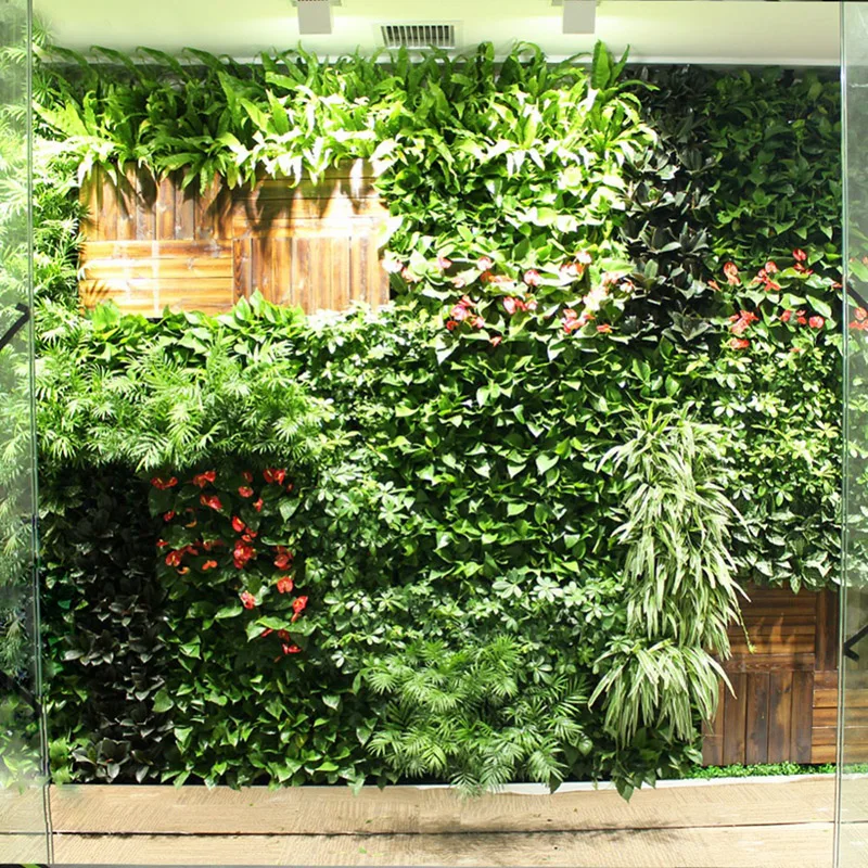 Зеленый завод стена искусственный газон Boxwood изгородь сад задний двор домашний