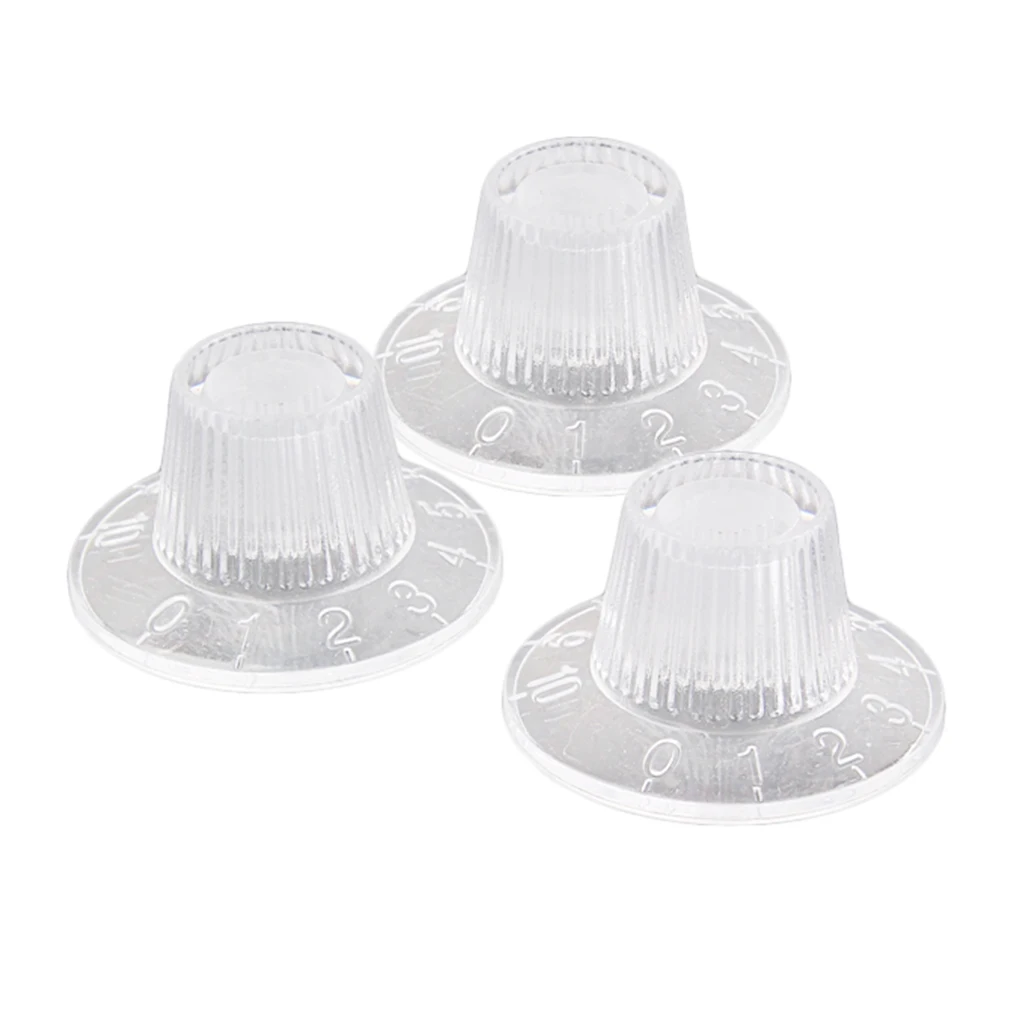 3 Pieces Guitar Amp Knob Amplifier Skirted Knobs for Guitar Bass Parts