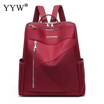 

Women's Zipper Anti-Theft Backpacks Preppy Style Teenager Girl Backpack Casual Red Book Bag School Ruckpack Oxford Knapsack 2020