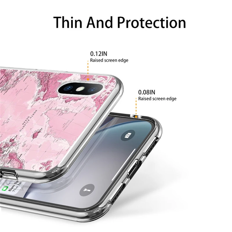 USLION карта мира чехол для телефона iPhone XS Max XR X Мягкие силиконовые чехлы из ТПУ для iPhone 7 8 6 6S Plus 5 5S SE задняя крышка Coque