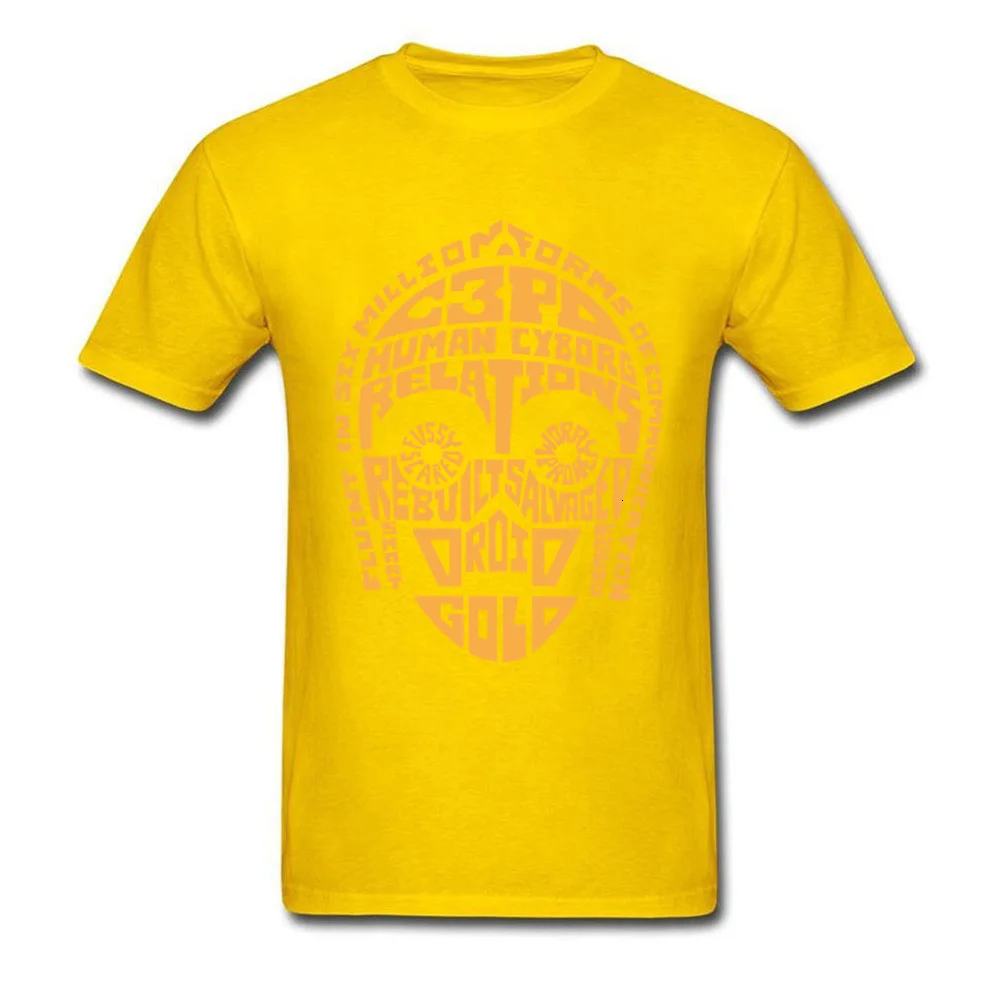 Yellow One yona, Звездные войны, C-3PO, мужские футболки, Забавный 3D золотой череп, принт, футболка для мужчин, потрясающая футболка с черепом смерти, футболка размера плюс, толстовка - Цвет: Yellow