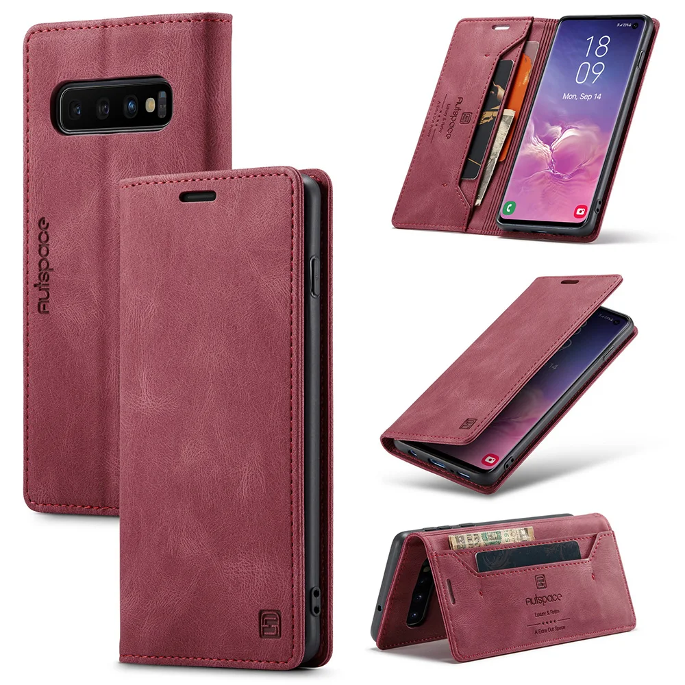 Kickstand Extra-Shockproof Card Holders Leather Cover Wallet for Samsung Galaxy S10 Plus Flip Case Fit for Samsung Galaxy S10 Plus Kickstand Extra-Shockproof Card Holders Leather Cover Wallet for Samsung Galaxy S10 Plus Flip Case Fit for Samsung Galaxy S10 Plus