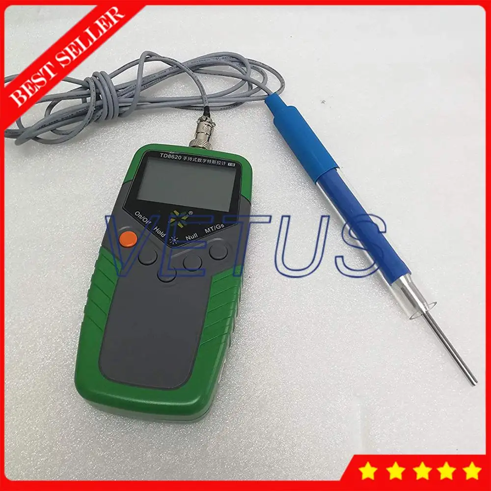 

TD8620 Class 1 Accuracy Gaussmeter Magnetic Flux Meter Surface Magnetic Field Tester Gauss Meter with Axial Probe