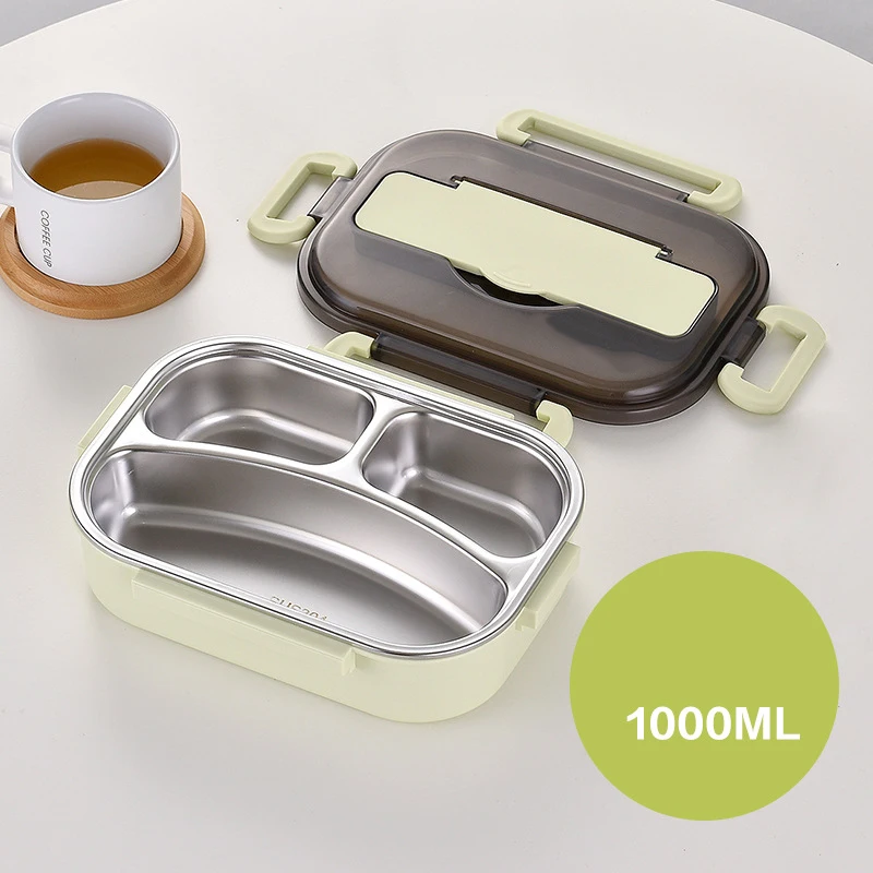 Stainless Steel Bento Box Lunch Tableware Bento Box Insulated Leakproof Food Container Lunch Box Japanese Food Warmer Tableware