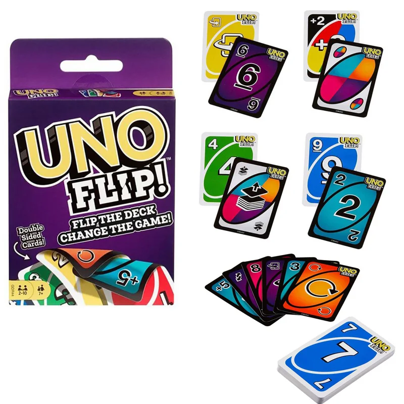 UNO Mattel FLIP! Игры Семья забавные развлечение настольная игра Fun игральные карты детские игрушки подарочной коробке Uno карточная игра|Игры для вечеринки| | АлиЭкспресс