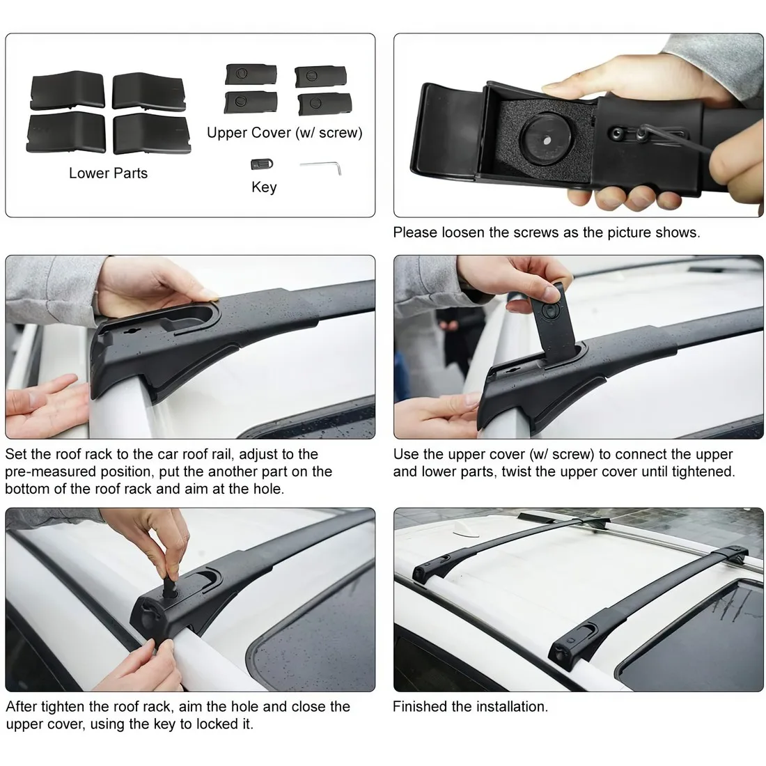SANJODS сменный багажник на крышу для Toyota RAV4 2013 2014 2015 2016 2017 2018 пара OE Style алюминиевые