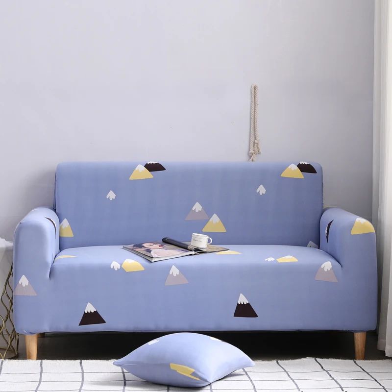 Light Blue Stretch Sectional Couch Cover Sofa Set for Living Room Single/Two/Three seat | Дом и сад