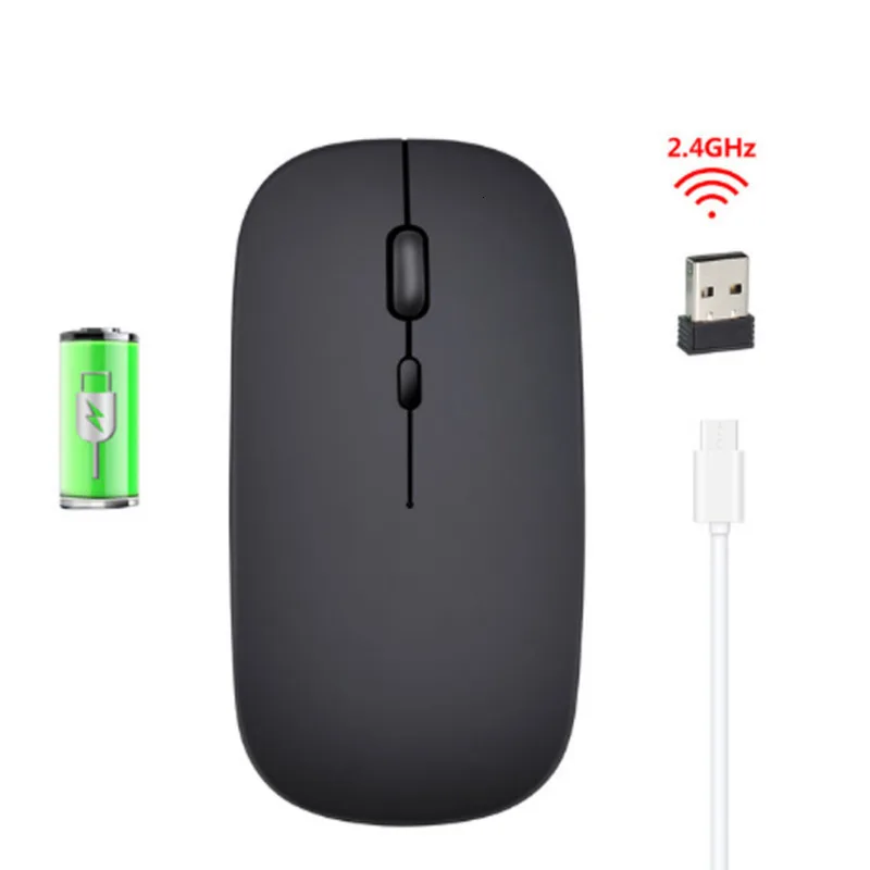 

2.4GHz Ultrathin Mute Since Bring Charge Mouse USB Optical Wireless Mouse USB Receiver For Laptop PC Computer Desktop Office Yw#
