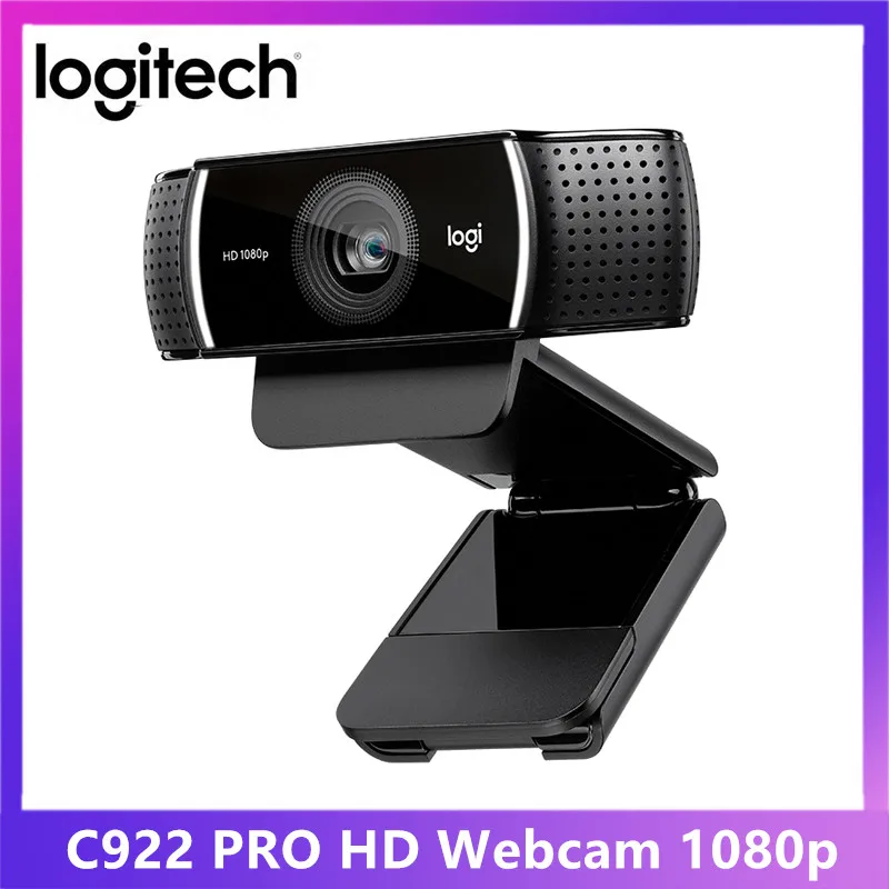 Веб-камера Logitech C922 Pro HD 1080P с автофокусом видеокамера 30 кадров в секунду USB со