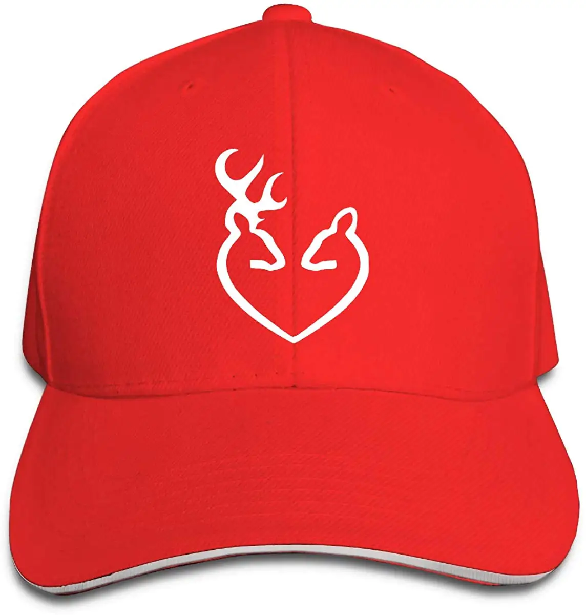 Бейсбольная Кепка унисекс Browning Kiss Heart, Классическая Регулируемая Кепка на липучке