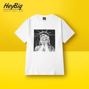 

Fashion Short Sleeve Black and White T-shirt Men Cotton Fashion Hip Hop Tshirt Men White Plain T Shirt Retro Streetwear II50DX