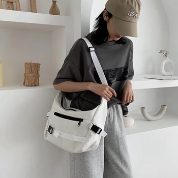 

2020 Fashion Canvas Hobos Tote Bags Women High Capacity Top Handle Handbag Female Daily Lady Elegant PU Shoulder Messenger Bag