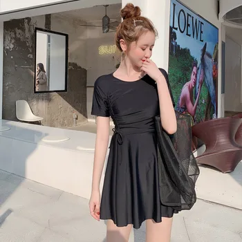 

Swimsuit Female Push-Up Women Swimwear Swimsuits For Vintage Big Size Dress Fat Plus Hot Pants Two Piece Solid Polyester Fmzxg