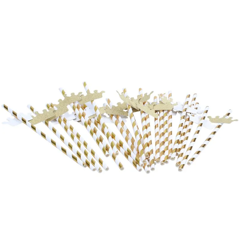 Hot New Fashion 25Pcs Paper Juice Drinking Straws 3D Hens Party Wedding Birthday Decoration Supplies Crown | Дом и сад
