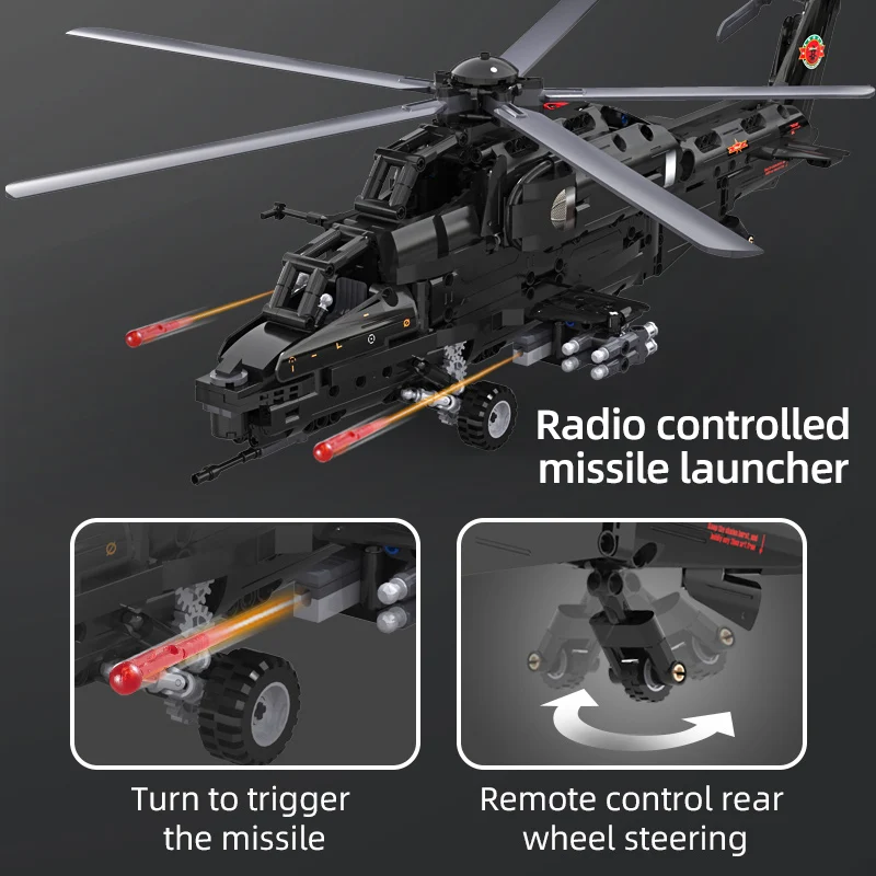 Cada 989pcs City Police Weapon RC Helicopter