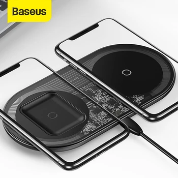 

Baseus Visible Qi Wireless Charger 15W For Huawei P30 Pro Dual Wireless Charging Set For iPhone 11 Pro Max Xs Xr X 8Plus AirPods