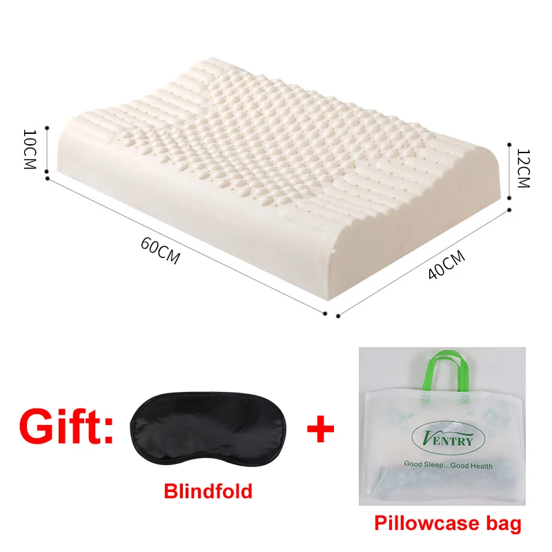 Pure Natural Latex Orthopedic Pillows Thailand Remedial Neck Sleep