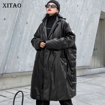 

XITAO Patchwork Pockets Double Breasted Down Coat Women 2020 Winter Casual Fashion New Style Temperament Women Clothes ZY2334