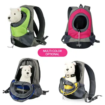 

Backpack Carrying For Small Dog Cat Outdoor Pet Carrier Bag Dog Front Bag Double Shoulder Pet Bag Portable Travel Mesh Backpack
