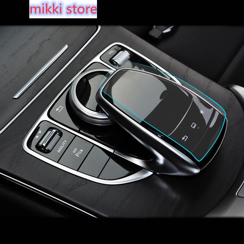 

Car Styling Center Control Handwriting Mouse Knob Protective Film Sticker For Mercedes Benz C E S V Class GLC GLE W205 W213 W222