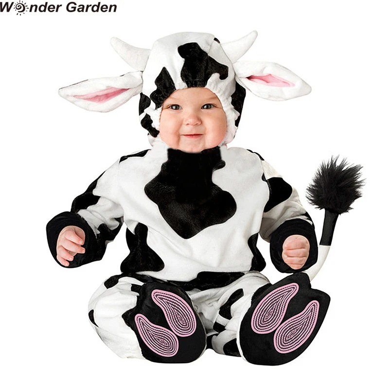 

Wonder Garden Infant Toddlers Baby Boys Animal Dots Cow Costume Animal Halloween Cosplay Purim Holiday costume
