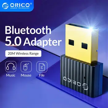 

ORICO Mini Wireless USB Bluetooth Dongle Adapter 4.0 5.0 Bluetooth Music Audio Receiver Transmitter for PC Speaker Mouse Laptop