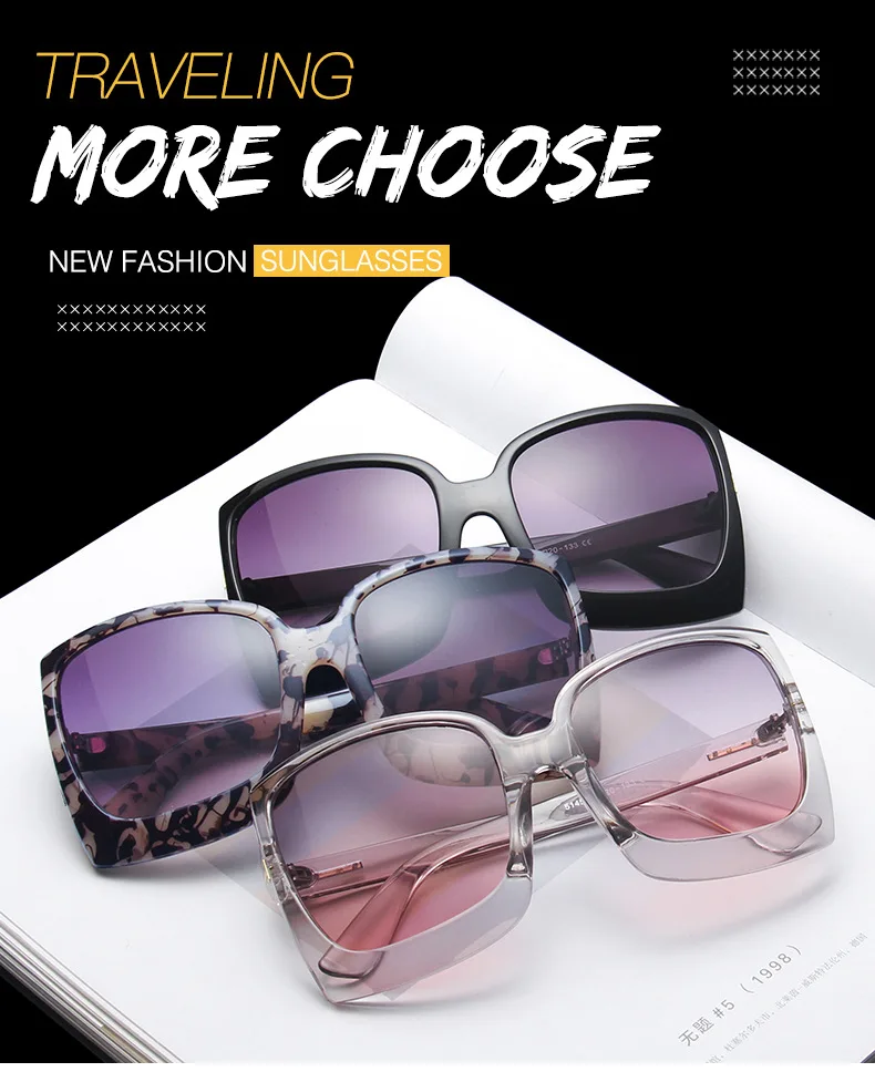 New Fashion Women's Sunglasses 2021 trend Square Sunglasses Female Designer Vintage Retro Sun Glasses For Women Gradient Classic (1)