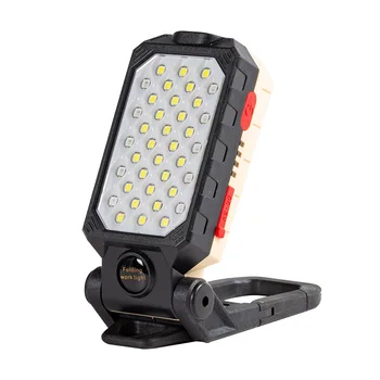 

LED Work Light USB Rechargeable 4 Modes Foldable Inspection Lamp Garage Outdoor Camping Built In Kickstand Magnetic Lightweight