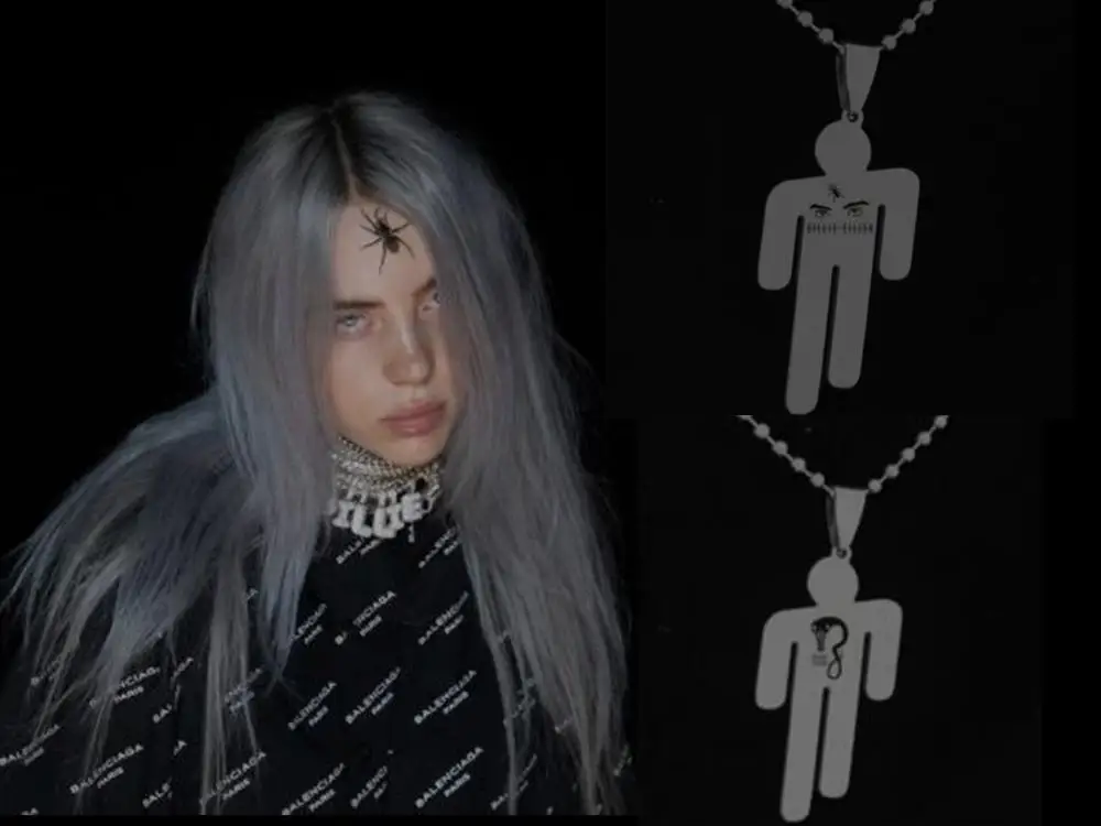 Ожерелье Billie Eilish, готическое ожерелье из нержавеющей стали, цепочка Chaine Acier, Inoxydable, ожерелье с надписью, аксессуары, ювелирные изделия для девушек