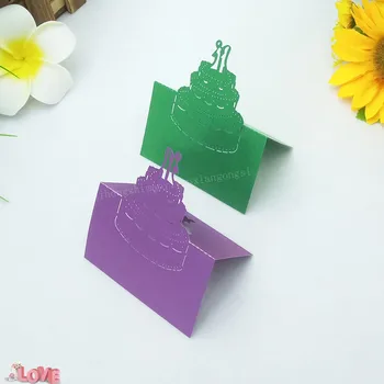 

100pcs Laser Cut Place Name Card Cake Hollow Seat Card Wedding Celebration Birthday Party Table And Chair Decoration Card5ZZ28