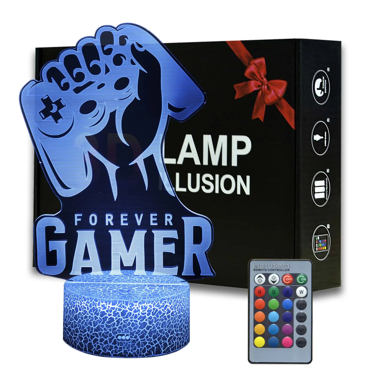 

Forever Game Video Games Night Light for Children Headphones Gamer Color Changeable Table Lamp for Home Decoration for Kids Gift
