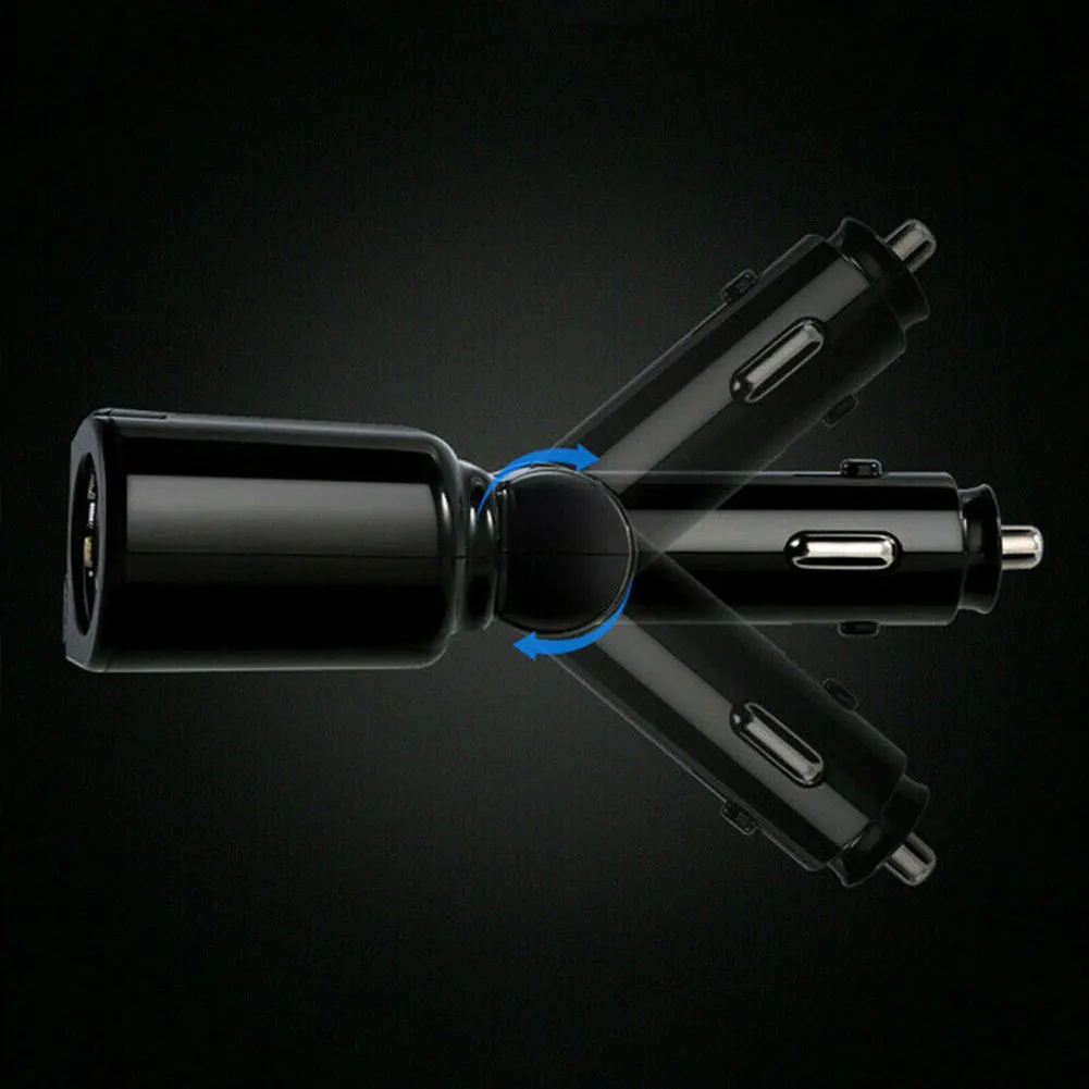 Разветвитель Портативный планшет мульти разъем Dual USB телефона ABS аксессуары многофункциональное автомобильное зарядное устройство 12 V-24 V светодиодный Дисплей вращающийся