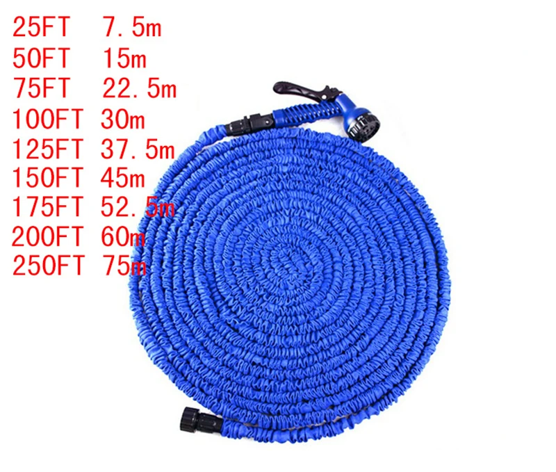 25-250FT Garden Hose Expandable Magic Flexible Water Hose Home Plastic Hoses Pipe With Spray Gun Watering Car Wash High-Pressure