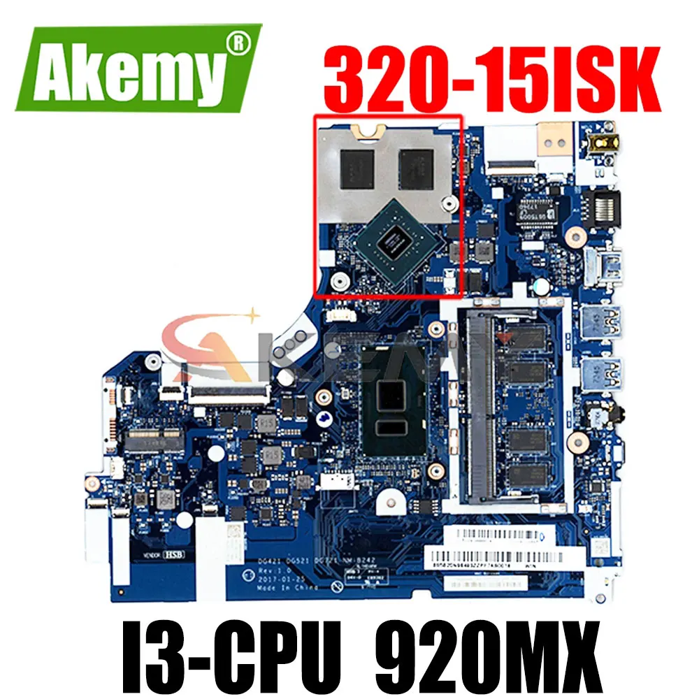 NM-B242 материнская плата для ноутбука Lenovo Ideapad 320-15IKB оригинальная 4GB-RAM I3-CPU 920MX |