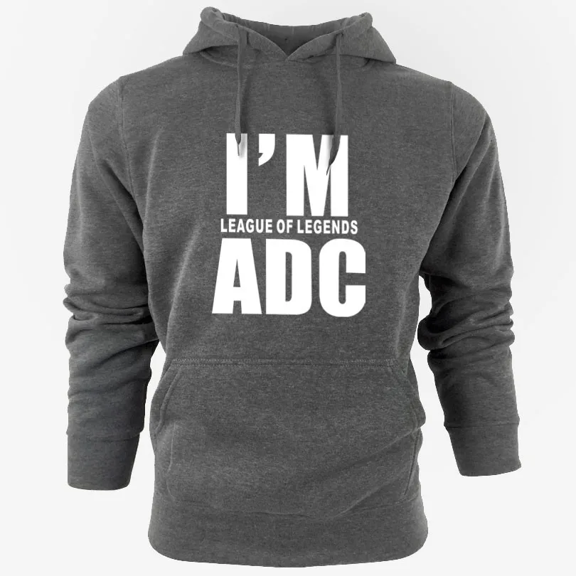 Игра LOL толстовки League of Legends и надписью I'm ADC с буквенным принтом Мужская