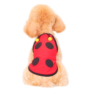 

Thin Clothing Dog Vest Summer Ladybug Costumes Fashion Blouse Traje Para Perro Training Sleeve Camisa Perro Pet Clothes DD6YF