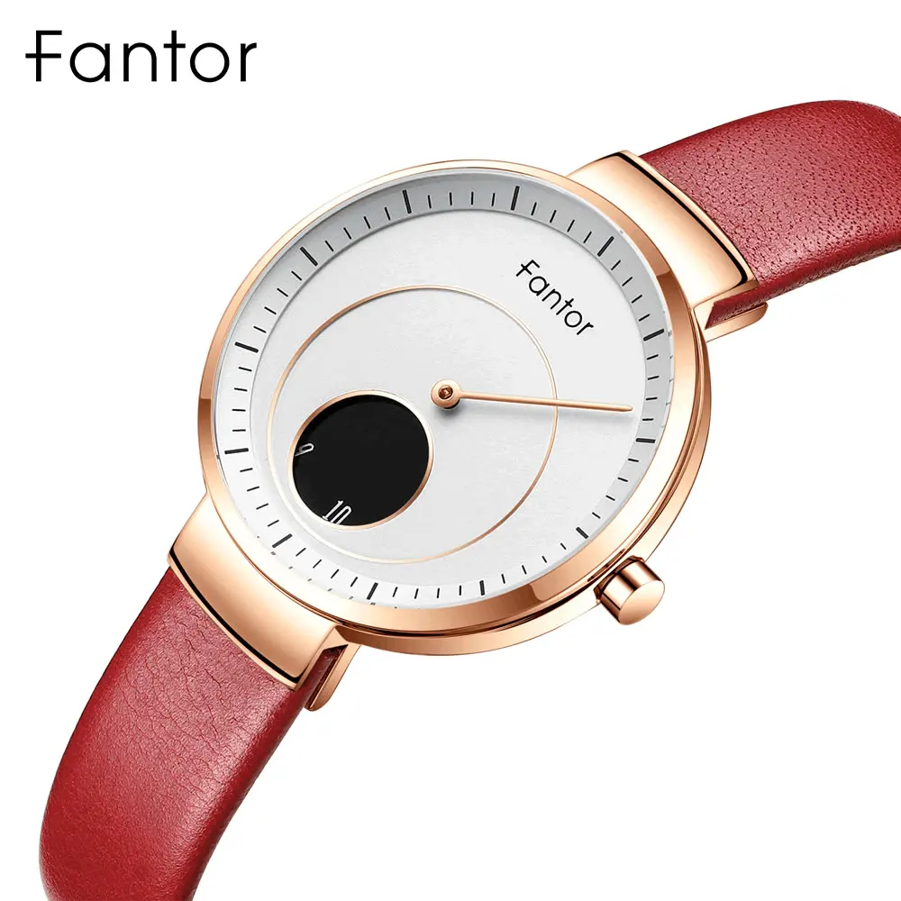 Fantor женские часы люксовый бренд креативный циферблат montre femme Элегантные женские кожаные Наручные часы водонепроницаемые relogio feminino