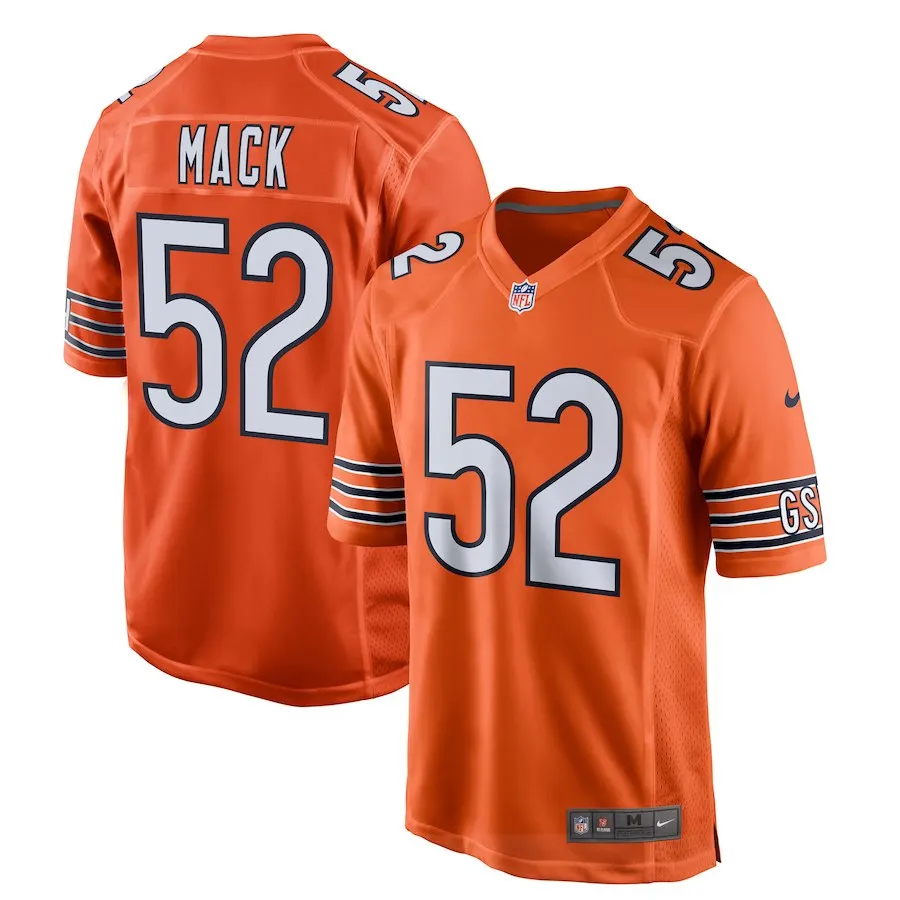 Женская футболка Chicago высокого качества bears Khalil Mack navy - Цвет: Men