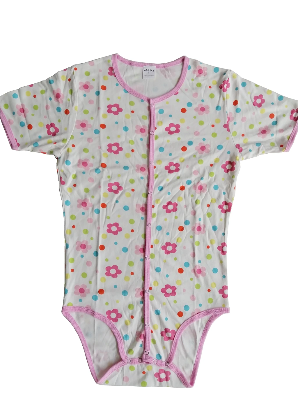 Flowers bodysuit with front snaps/adult onesie/adult baby romper/abdl clothes