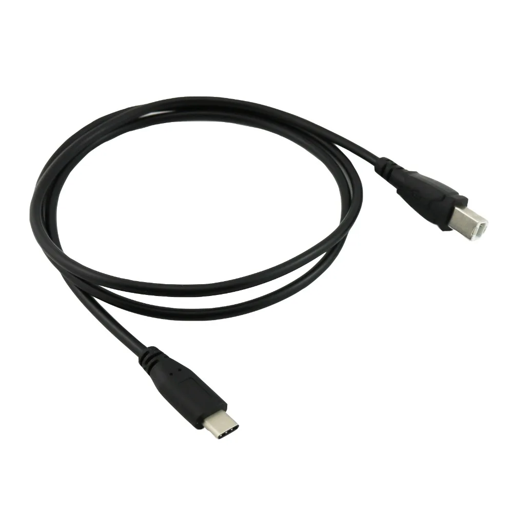 1x USB 3,1 type C штекер USB 2,0 B штекер принтера сканер данных зарядный разъем Кабель-адаптер шнур 3 фута/1 м