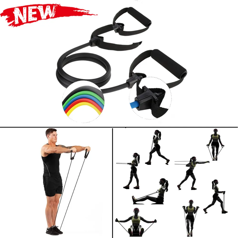 

120cm Yoga Pull Rope Resistance Bands Fitness Gum Elastic Bands Fitness Equipment Rubber expander Workout Exercise Training Band