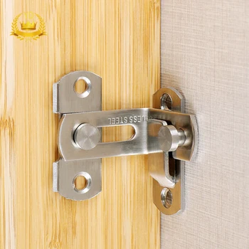

1Pcs Security Door Stainless Steel 90 Degree Door Buckle Sliding Lock Right Angle Corner Pin For Latch Door Bolt YDHS
