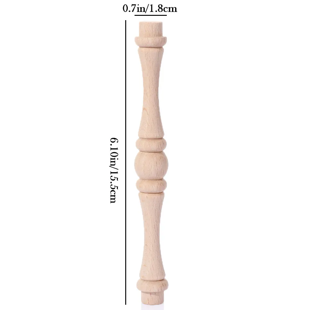 Vintage European-Style Solid Wood Carved Furniture Legs - Decorative Home Accents