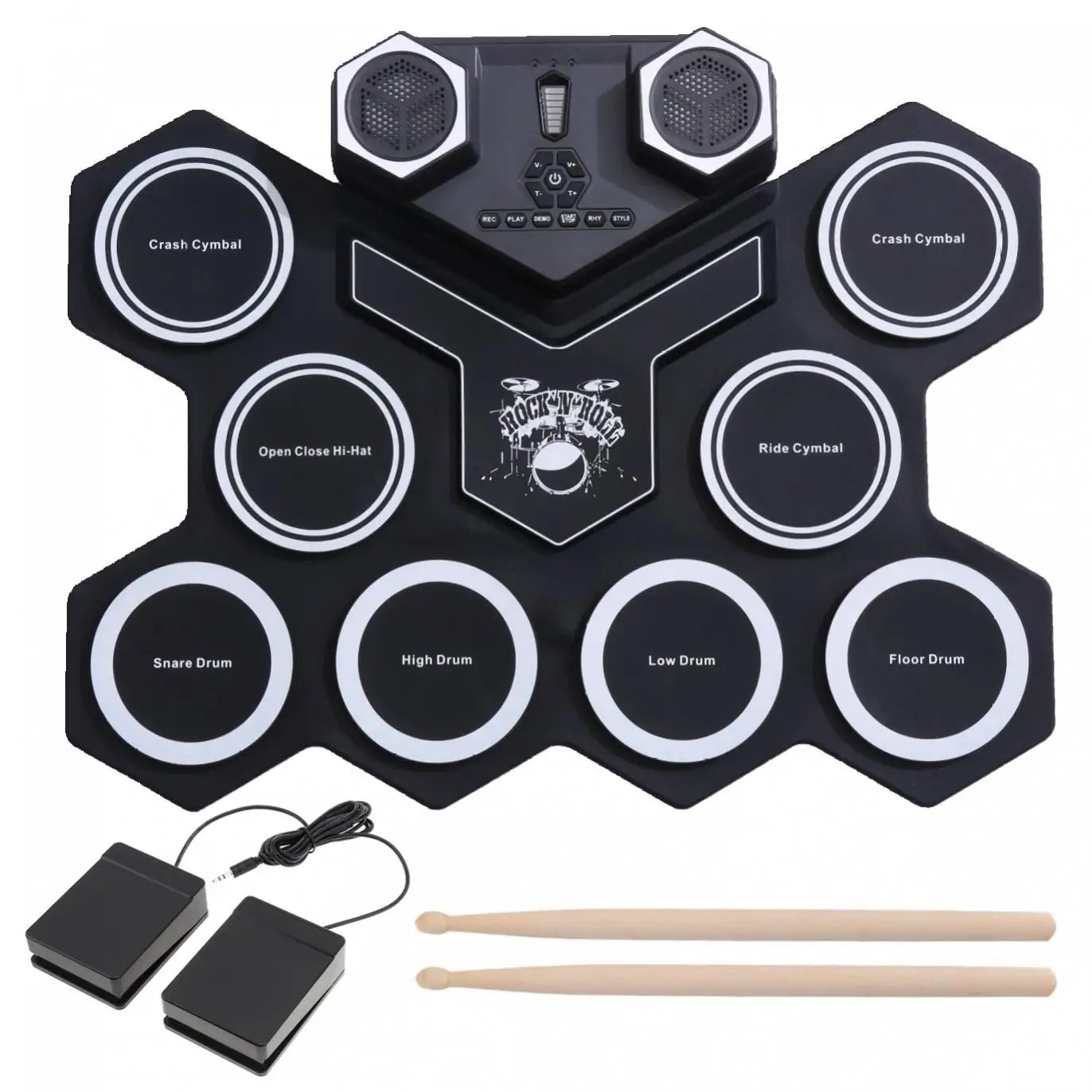 Midi Roll Up Electronic Drum Set 8 Silicon Pads