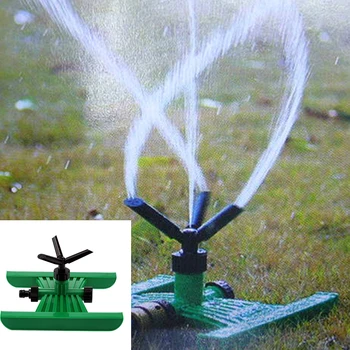 

Garden Sprinkler With H Stand Outdoor Automatic 360 Degree Rotating Patios Courtyards Home Lawn 3 Nozzles Grass Irrigation Quick