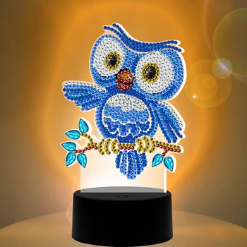 

DIY Special Shape Diamond Painting Ornament Small Night Light LED Light Kits Small Night Light Students Hand Tools