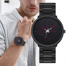 Men's Watch Alloy Mesh Belt Simple Fake Three Eyes Personality Trend Business Hot Sale Christmas Gifts Casual Watch relogio 03