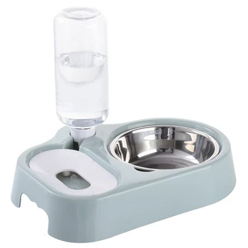

AFBC Cat Bowl Dog Water Feeder Bowl Cat Kitten Bottle Drinking Fountain Food Pet Stainless Steel Bowl Feeder Dog Water Bottle Bo